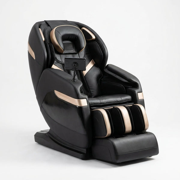 4D Massage Chair Full Body, Zero Gravity Massage Chair with Heat and Foot Massage with Airbags, Kneading, Bluetooth, LCD Touch Control - Black — Studio Shot