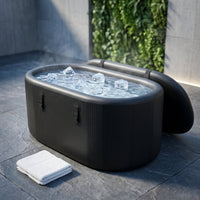 XXL Cold Plunge Tub for Athletes, Compatible with Water Chillers, 195 Gallon Inflatable Cold Plunge with Insulated Lid, Portable Ice Plunge Bathtub for Adult, Ice Tub Outdoor for Cold Water Therapy(C) — Studio Shot